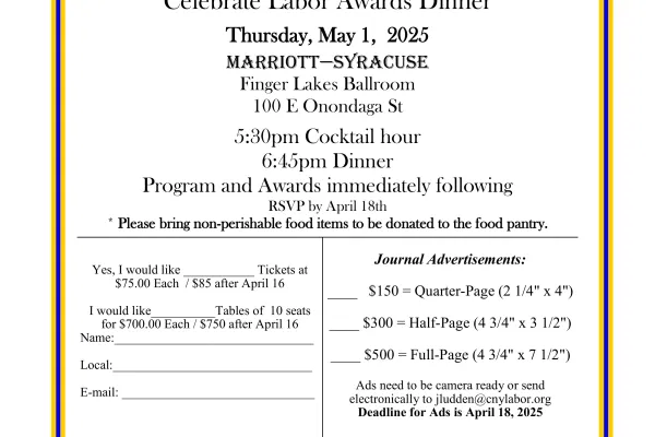 GSLC Annual Awards Dinner Flyer