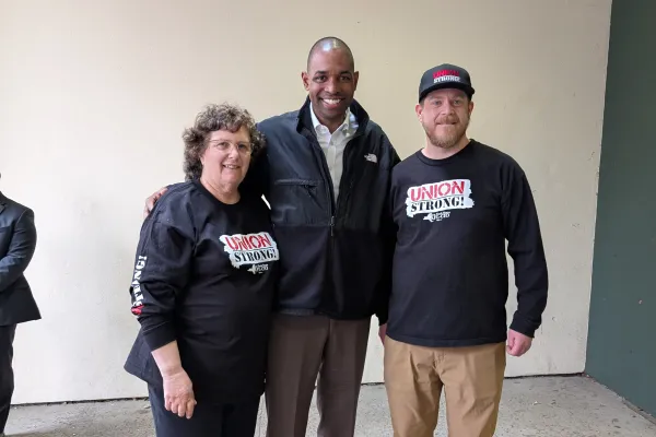 CNYALF President Ann Marie Taliercio, NYS Lieutenant Governor Antonio Delgado, and Broome Tioga CLC President Phil Shannahan