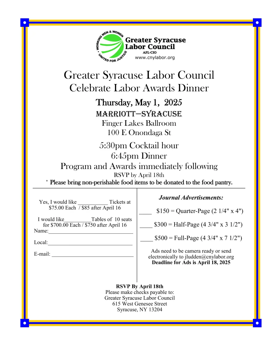 GSLC Annual Awards Dinner Flyer