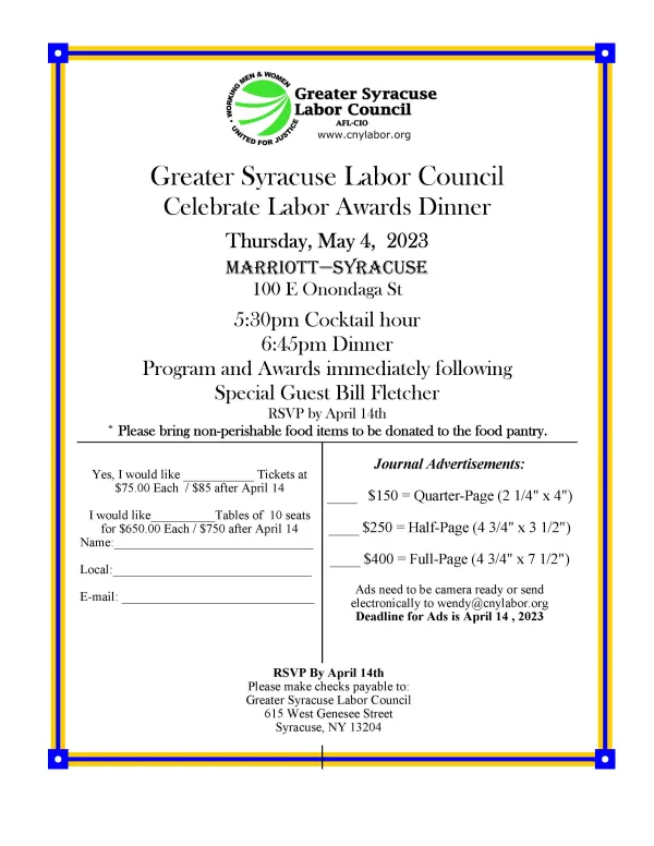 dinner flyer